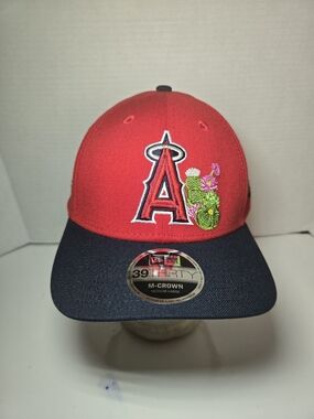 New Era Red Los Angeles Angels Cap with Cactus Patch